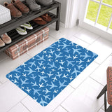 Airplane pattern in the sky Doormat
