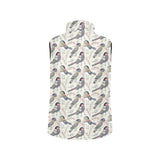 Pigeon Pattern Print Design 04 Women's Padded Vest