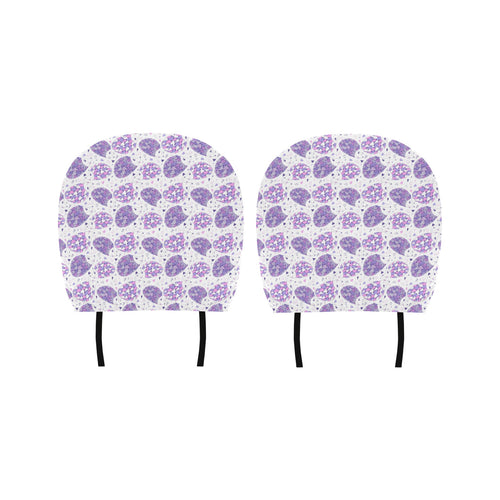 Hedgehog Pattern Print Design 05 Car Headrest Cover