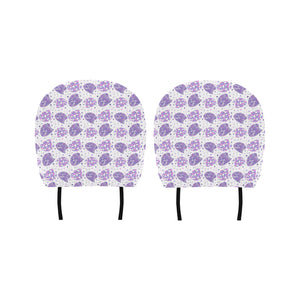 Hedgehog Pattern Print Design 05 Car Headrest Cover