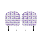 Hedgehog Pattern Print Design 05 Car Headrest Cover