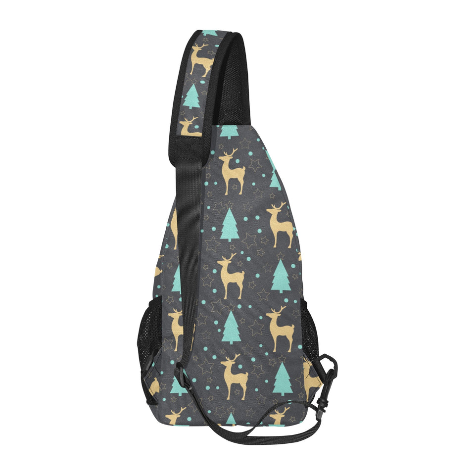 Deers star tree pattern All Over Print Chest Bag