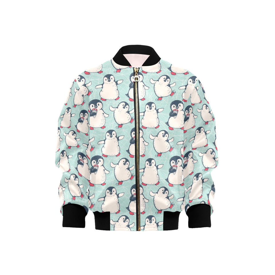 Cute Penguin pattern Kids' Boys' Girls' Bomber Jacket