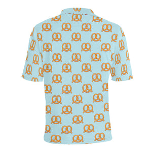 Pretzels Pattern Print Design 03 Men's All Over Print Polo Shirt