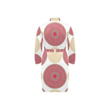 Circle indian pattern Men's Long Sleeve Belted Night Robe