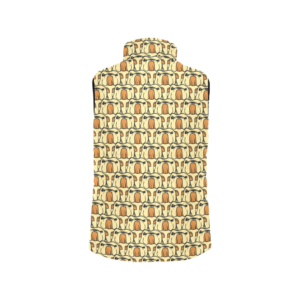 English Bulldog Pattern Print Design 02 Women's Padded Vest