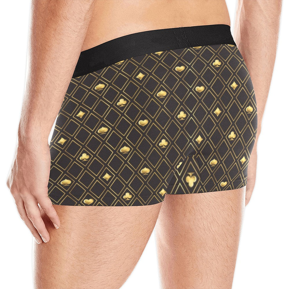 Casino Cards Suits Pattern Print Design 01 Men's All Over Print Boxer Briefs Men's Underwear