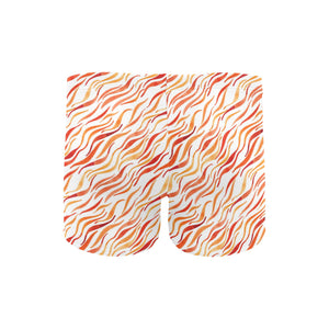 Fire flame watercolor pattern Men's Swimming Trunks