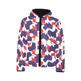 Kangaroo Australian pattern Kids' Boys' Girls' Padded Hooded Jacket