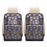Sugar skull flower pattern Car Seat Back Organizer