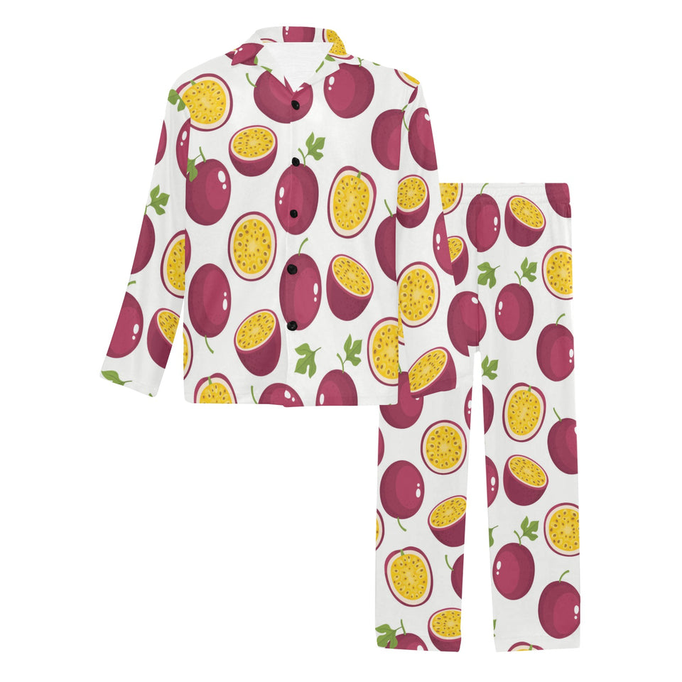 Passion fruit design pattern Men's Long Pajama Set