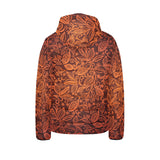 cacao beans tribal polynesian pattern Kids' Boys' Girls' Padded Hooded Jacket