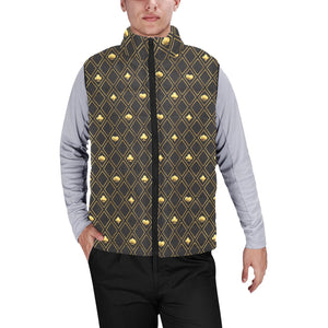 Casino Cards Suits Pattern Print Design 01 Men's Padded Vest