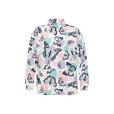 Butterfly pattern Men's Long Sleeve Polo Shirt