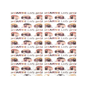 Camper Van Pattern Print Design 01 Gauze Curtain