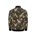 Horse Camouflage Pattern Kids' Boys' Girls' Bomber Jacket