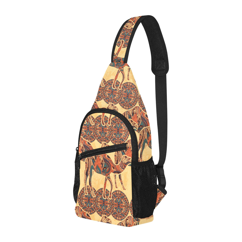 Camel polynesian tribal design pattern All Over Print Chest Bag