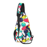 watercolor bowling ball pins All Over Print Chest Bag