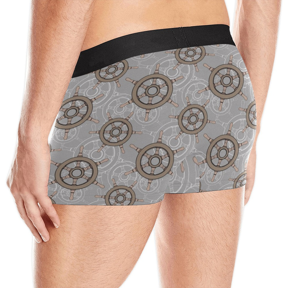 nautical wood steering wheel pattern Men's All Over Print Boxer Briefs Men's Underwear