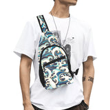 Japanese wave pattern All Over Print Chest Bag