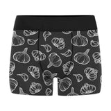 Garlic pattern black background Men's All Over Print Boxer Briefs Men's Underwear