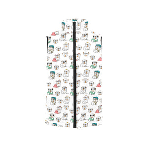 English Bulldog Pattern Print Design 03 Women's Padded Vest