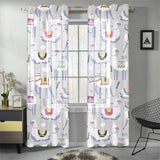 Cute Llama Alpaca pattern Gauze Curtain