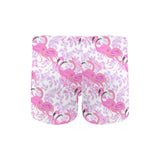 Pink flamingo flower pattern Men's Swimming Trunks