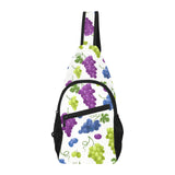Grape pattern All Over Print Chest Bag
