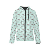 Kangaroo pattern background Women's Padded Hooded Jacket
