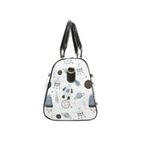 Hand drawn space elements space rocket star planet Travel Bag