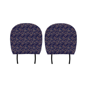 Eggplant Pattern Print Design 04 Car Headrest Cover