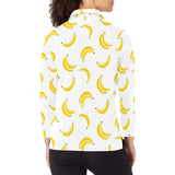 Banana pattern Women's Long Sleeve Polo Shirt