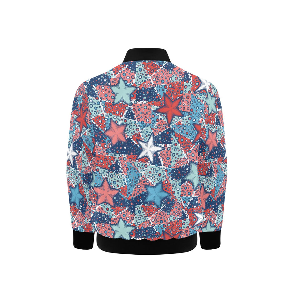 Hand drawn colorful starfish Kids' Boys' Girls' Bomber Jacket