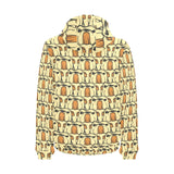 English Bulldog Pattern Print Design 02 Men's Padded Hooded Jacket