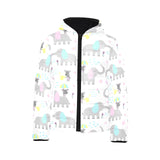 Cute elephant mouse pattern Kids' Boys' Girls' Padded Hooded Jacket