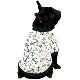 Anchors Rudders pattern All Over Print Pet Dog Round Neck Fuzzy Shirt
