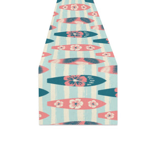 Surfboard Pattern Print Design 02 Table Runner