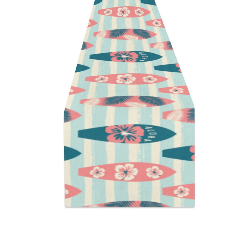 Surfboard Pattern Print Design 02 Table Runner