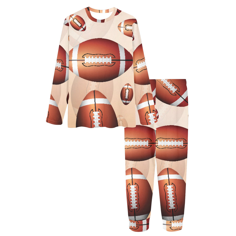American football ball design pattern Women's All Over Print Pajama Set