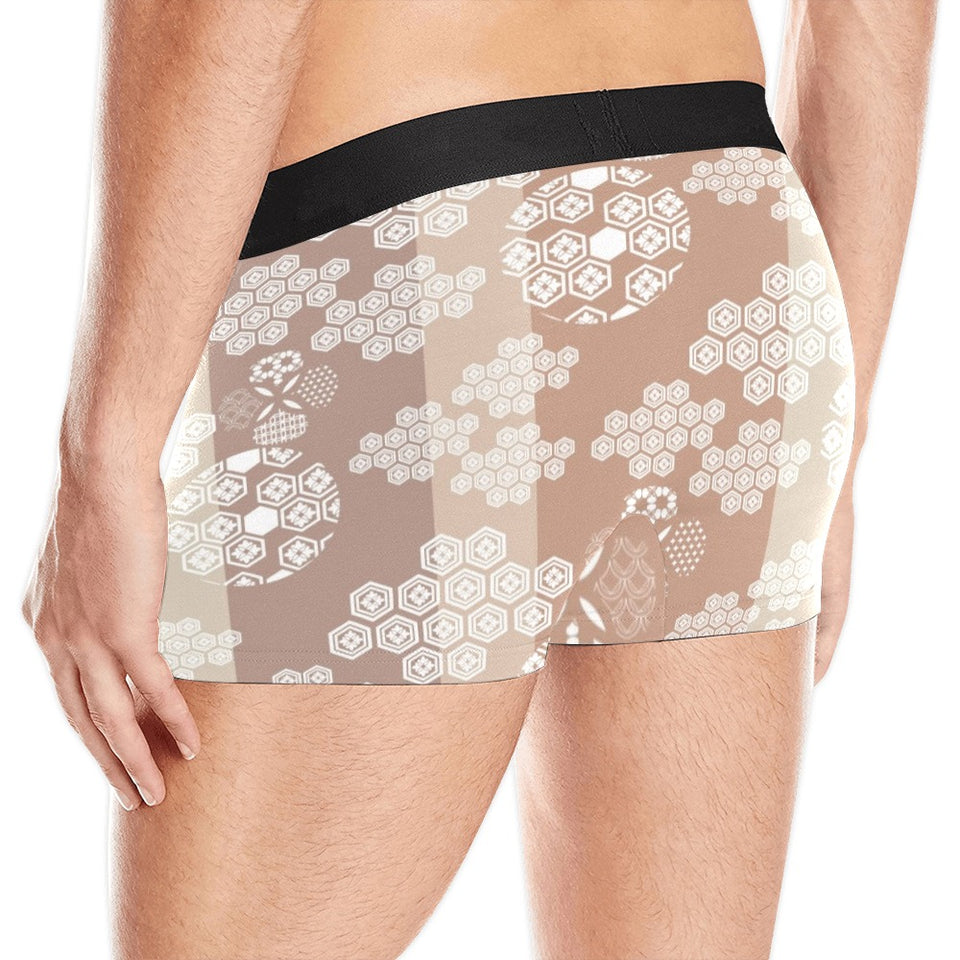 Beautiful hexagon japanese  pattern Men's All Over Print Boxer Briefs Men's Underwear