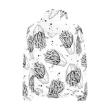Hand drawn french fries pattern Men's Padded Hooded Jacket