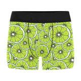 Slices of Lime design pattern Men's All Over Print Boxer Briefs Men's Underwear
