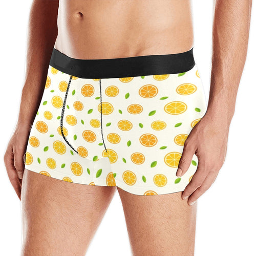 oranges leaves pattern Men's All Over Print Boxer Briefs Men's Underwear