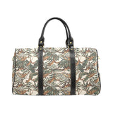 Monkey tropical leaves background Travel Bag