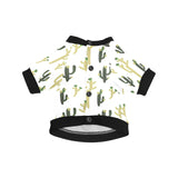 Cute cactus pattern All Over Print Pet Dog Round Neck Fuzzy Shirt
