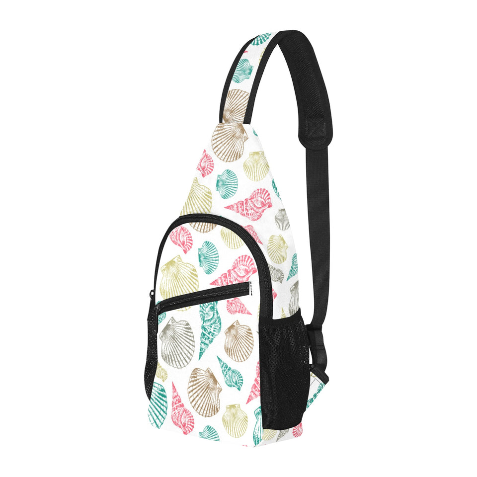 Colorful shell pattern All Over Print Chest Bag
