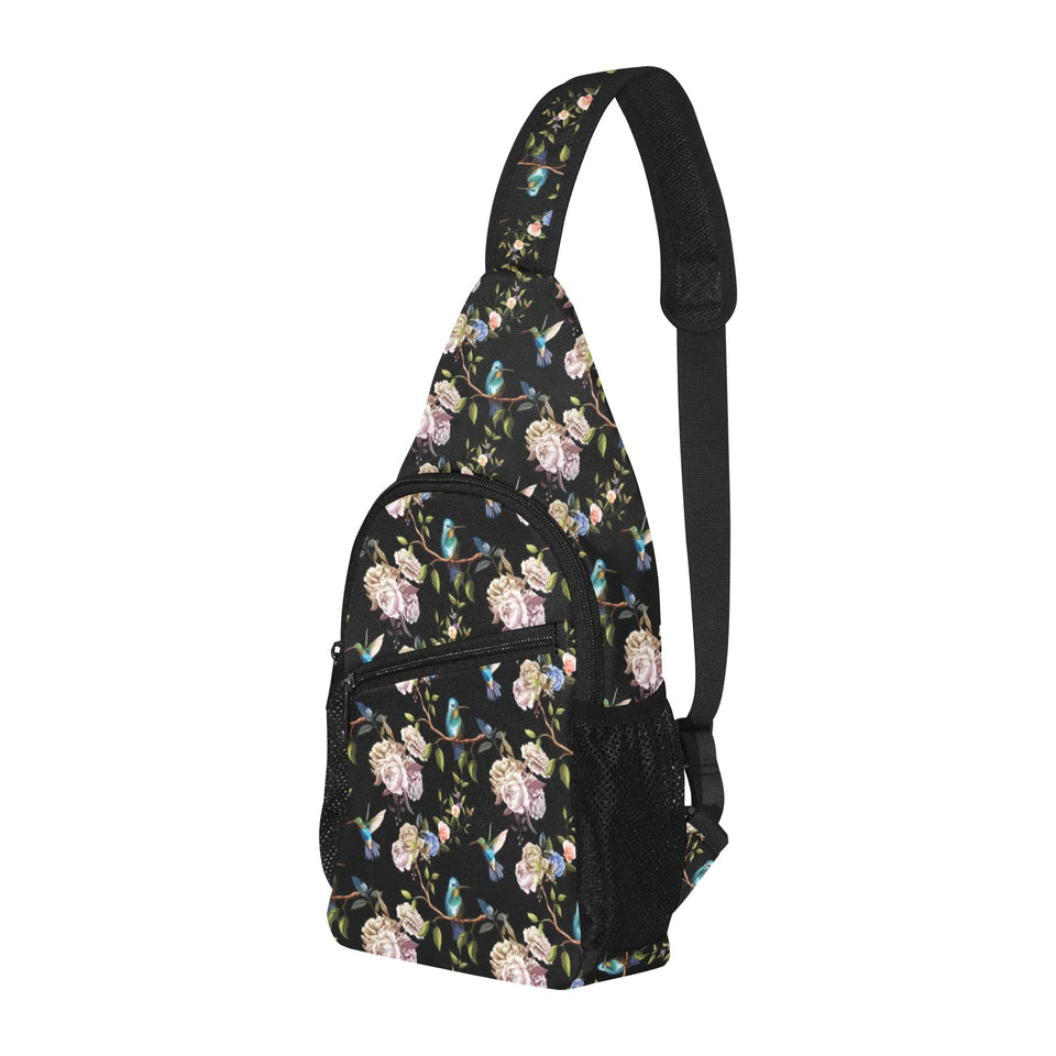 Hummingbird Pattern Print Design 03 All Over Print Chest Bag