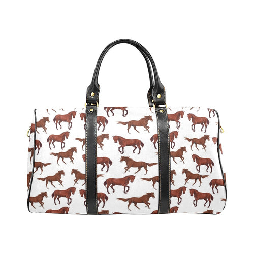 Horses running pattern background Travel Bag