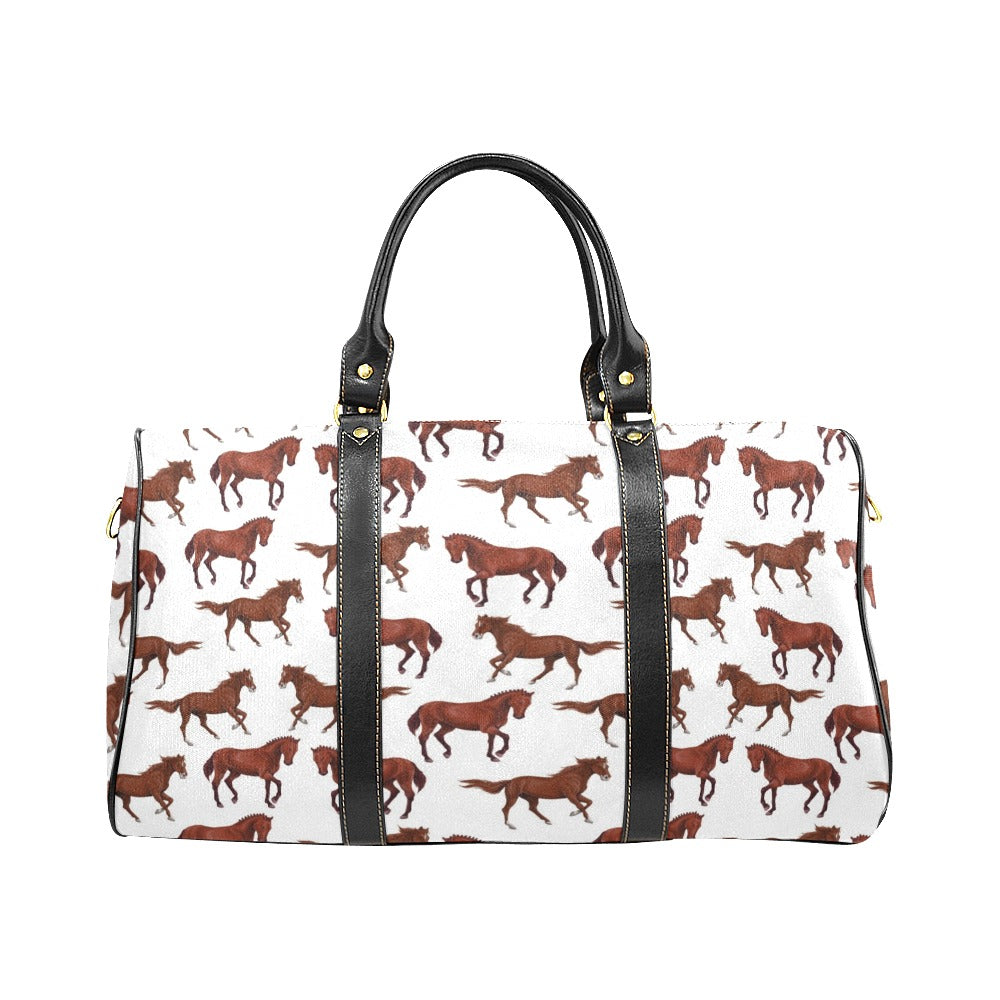 Horses running pattern background Travel Bag